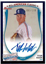 2013 Bowman Perfect Game All American Classic Tyler Kolek Auto /199 Card PG-TKO