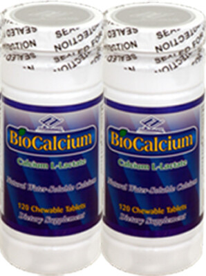 2 bottles Bio Calcium  from Calcium L-lactate and Calcium Carbonate . 120tabs x2