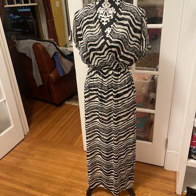 knee length dresses for ladies NEW CHICOS BLACK LABEL LEOPARD DRESS main image 1