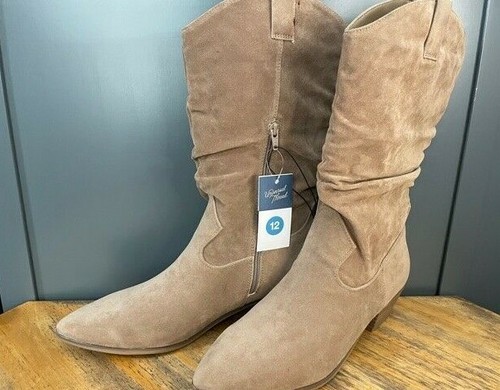taupe slouch booties