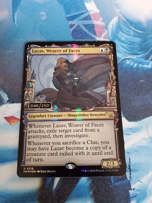 mtg murders at karlov manor serialized cards Mtg. Lazav, Wearer of Faces. Foil Serialized #046/250. Murders Karlov  Manor. Nm