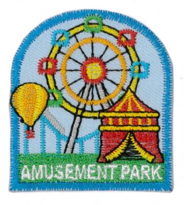 Girl Boy Cub AMUSEMENT PARK Trip Visit Day Patches Badges SCOUT GUIDE Rides