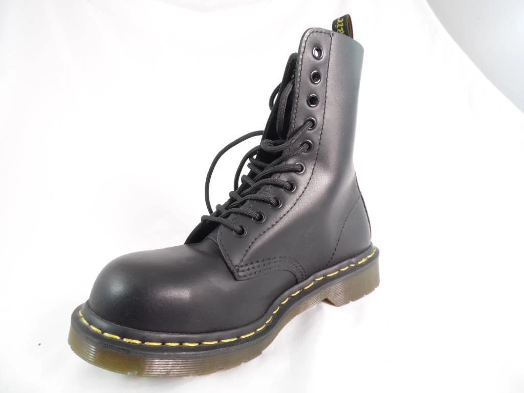 DR MARTENS 1919 BLACK SMOOTH LEATHER 10 EYE STEEL TOE CLASSIC