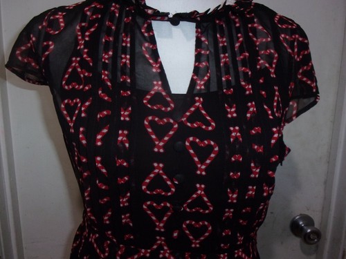 Vestido Modcloth Navidad Bastón de Caramelo Forrado en Corazón Llavero Tallas XS,S,M,L,1X (B285 - Imagen 2 de 5