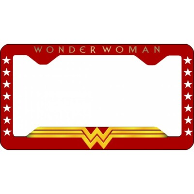 wonder woman dc comics hero thin style license plate frame made in usa