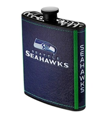 NFL Seattle Seahawks Plastic Hip Flask Collectible With Funnel 7 Oz Tailgate