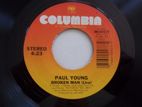 PAUL YOUNG I'm Gonna Tear Your Playhouse Down BROKEN Man 45 RPM 7" Record 85 PS - Picture 7 of 7