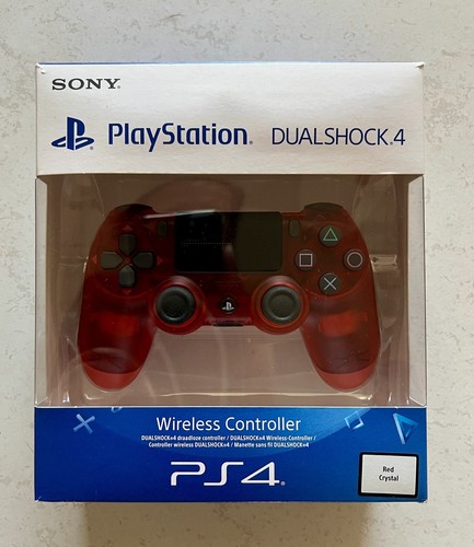 Sony PS4 Red Crystal Dualshock 4 Wireless Controller V2 Playstation ...