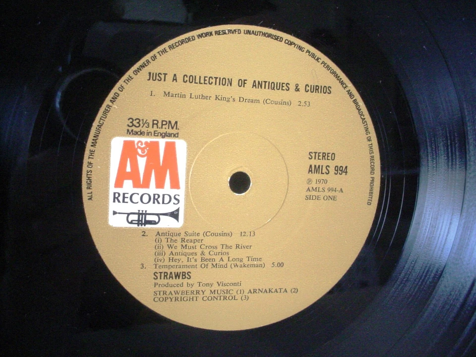 STRAWBS Just A Collection Of Antiques And Curios UK LP 1970 A&M AMLS 994 - Image 4 of 4