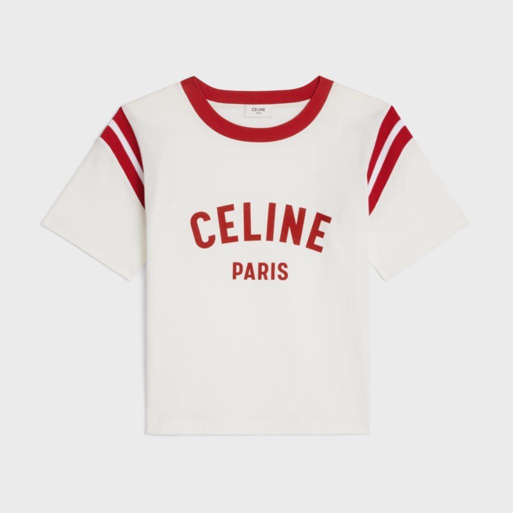 CELINE White/Red 'Celine Paris' Ringer T-Shirt Size S | eBay CELINE White/Red 'Celine Paris' Ringer T-Shirt Size S | eBay