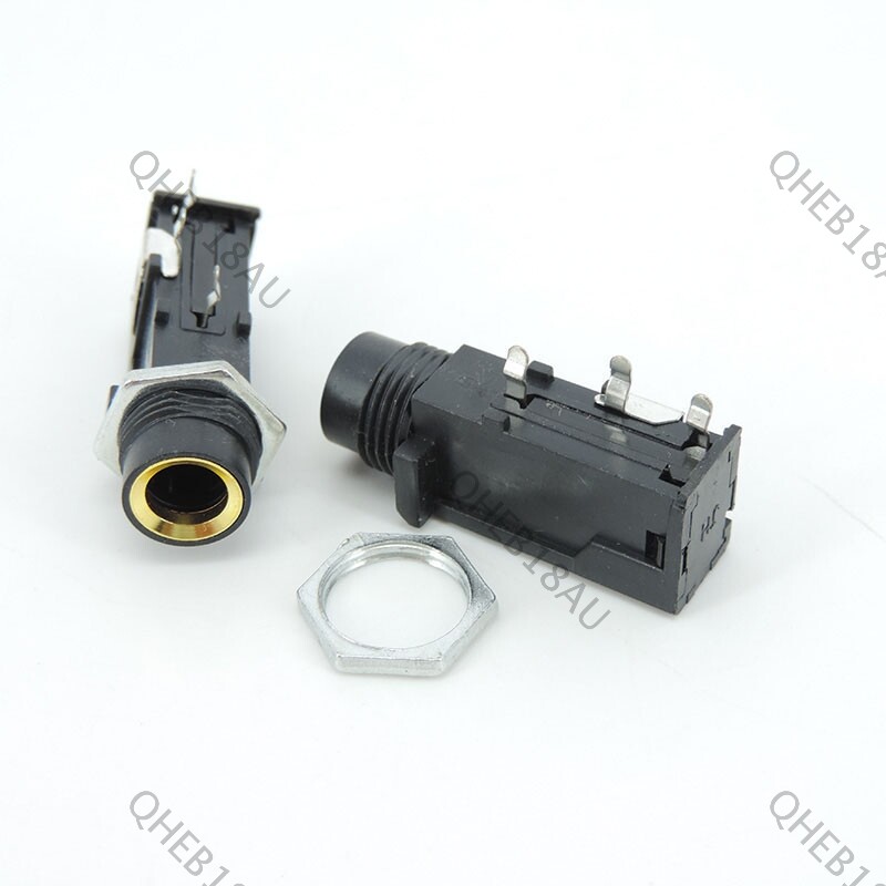 6.35mm 3pin power Socket PCB Panel Female Mount Audio Jack Speaker Connector 25H