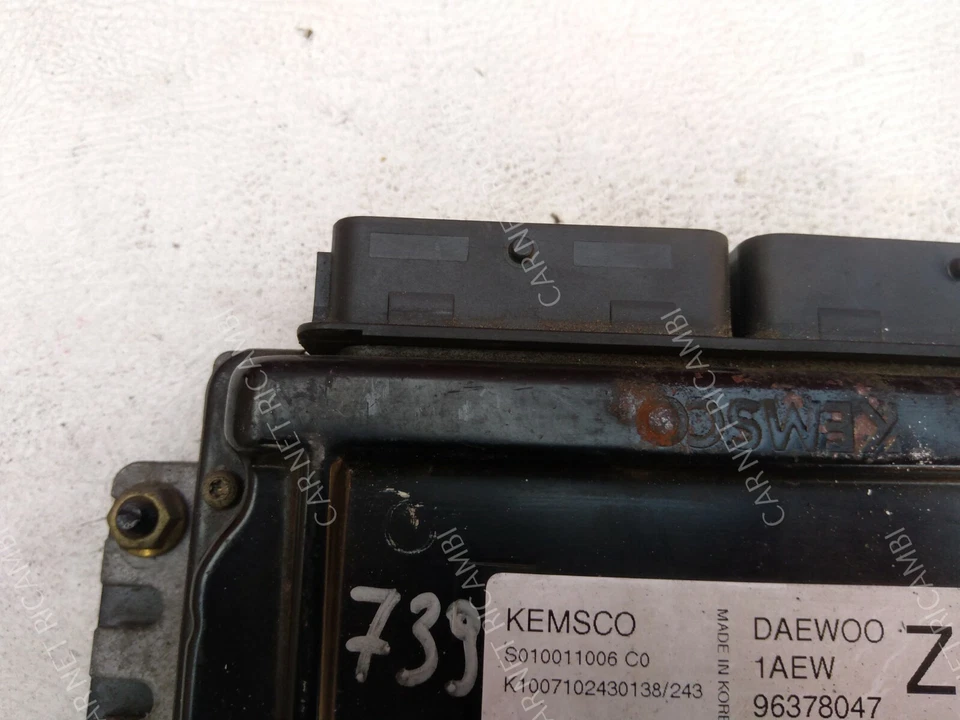 S010011006 KEMSCO 96378047 1AEW Z8 CENTRALINA MOTORE ECU DAEWOO NUBIRA 1.6 16V Foto 3 de 4