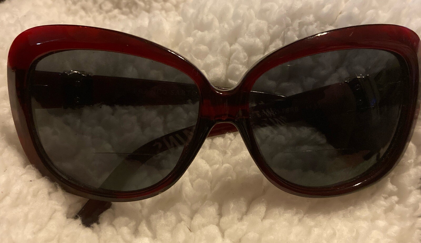 Franco Sarto Cat Eye Sunglasses Maroon color frame EUC