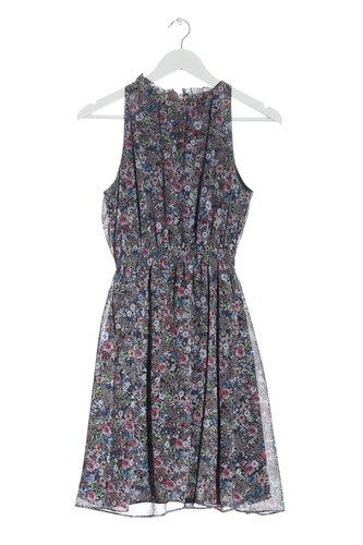 H&M Vestido línea A Mujeres Talla EU 32 azul-rosa-verde look casual - Imagen 3 de 5