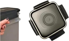 4 Gallon Square Bucket Container Black Lids - 10 pack