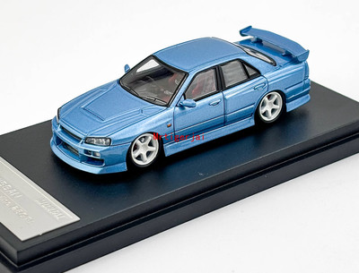 TG Mortal 1:64 Ice Blue Skyline GTR ER34 25GT AIT URAS Model Diecast Metal Car