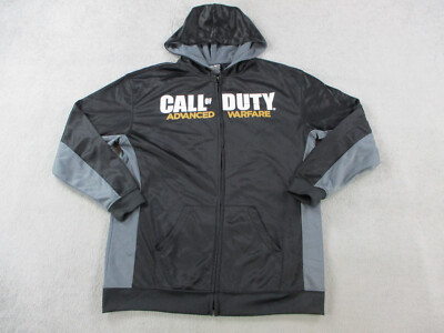 Call of Duty Sweater Youth Extra Large Black Gray Hoodie Advanced Warfare  Zip Up