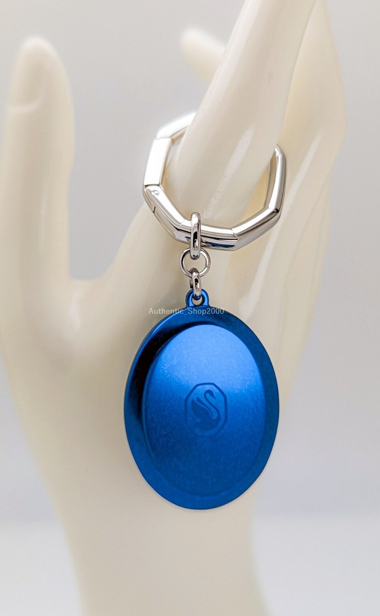 New in Box SWAROVSKI Aqua Blue Crystal Lucent Charm Key Ring