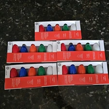GE C9 GLOW Bright Replacement Bulbs 25 Bulbs Total MultiColor 7 Watt Christmas