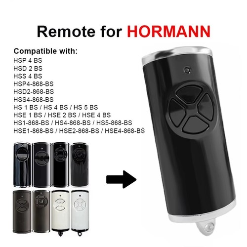 Telecomando Ricambio Compatibile Hormann BiSecur HSE1 HSE2 HS2 HS4 868mhz Con Portachiavi