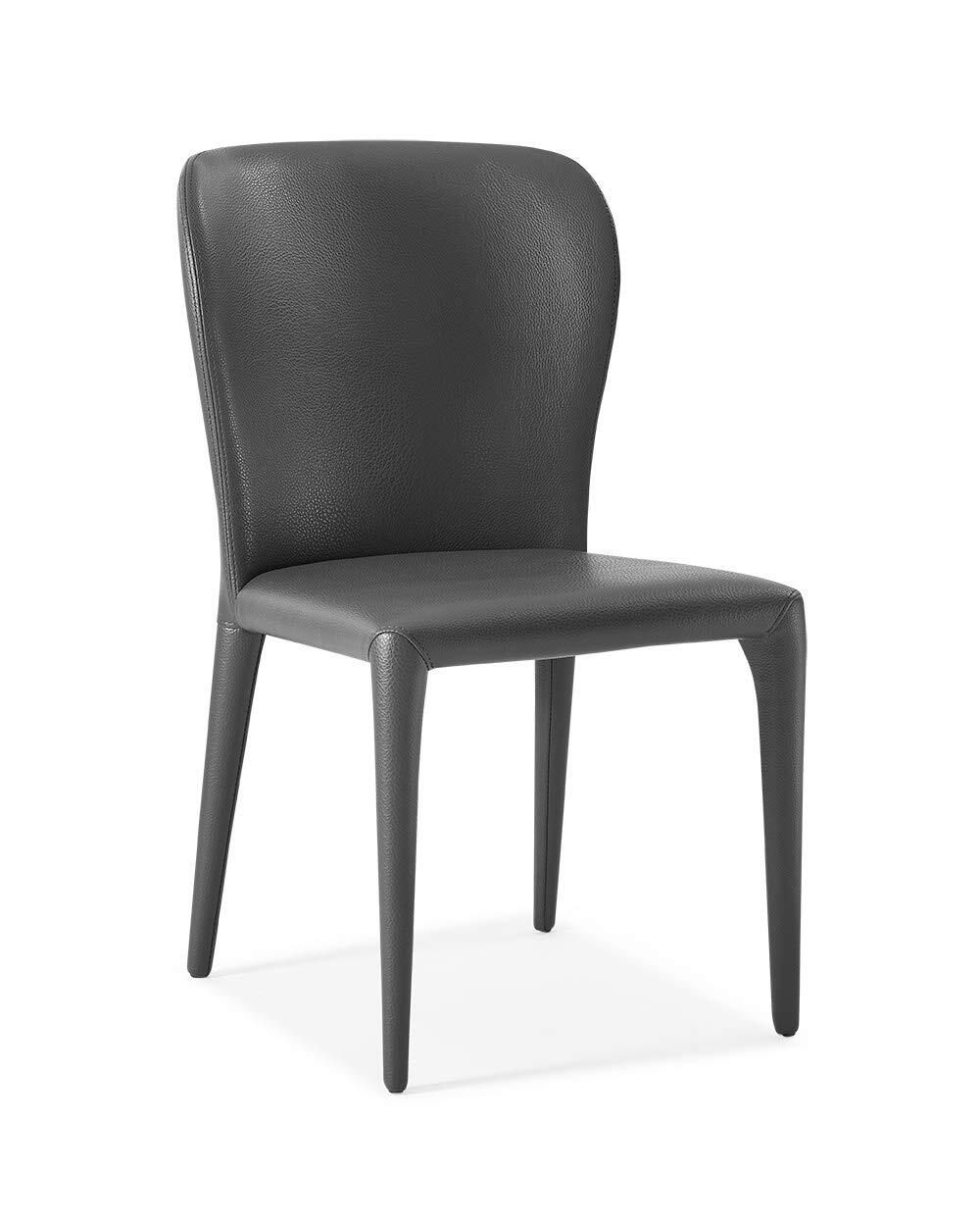 Набор из двух обеденных столов с обивкой из искусственной кожи серого цвета 192290₽