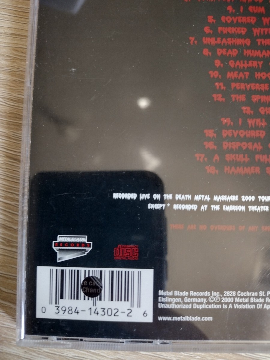 Live Cannibalism by Cannibal Corpse (CD, 2000) Rare Promo