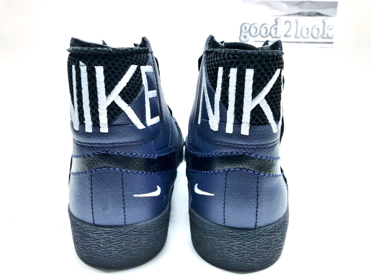 NIKE SB ZOOM BLAZER MID PRM MIDNIGHT NAVY-BLACK SIZE MEN'S 11