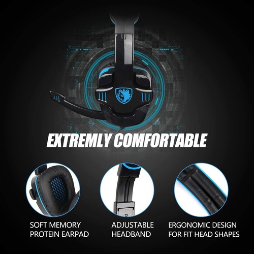 SADES SA708GT Gaming Headset Noise Cancelling Mic for PS4 PS5 Xbox Series X/S PC - Picture 8 of 12