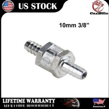 38 Fuel Check Valve One Way Inline Non Return Diesel Gasoline Silver 10mm