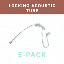 5-Pack Replacement Acoustic Tubes w/ Mushroom Tip for Two-Way Radio Earpieces