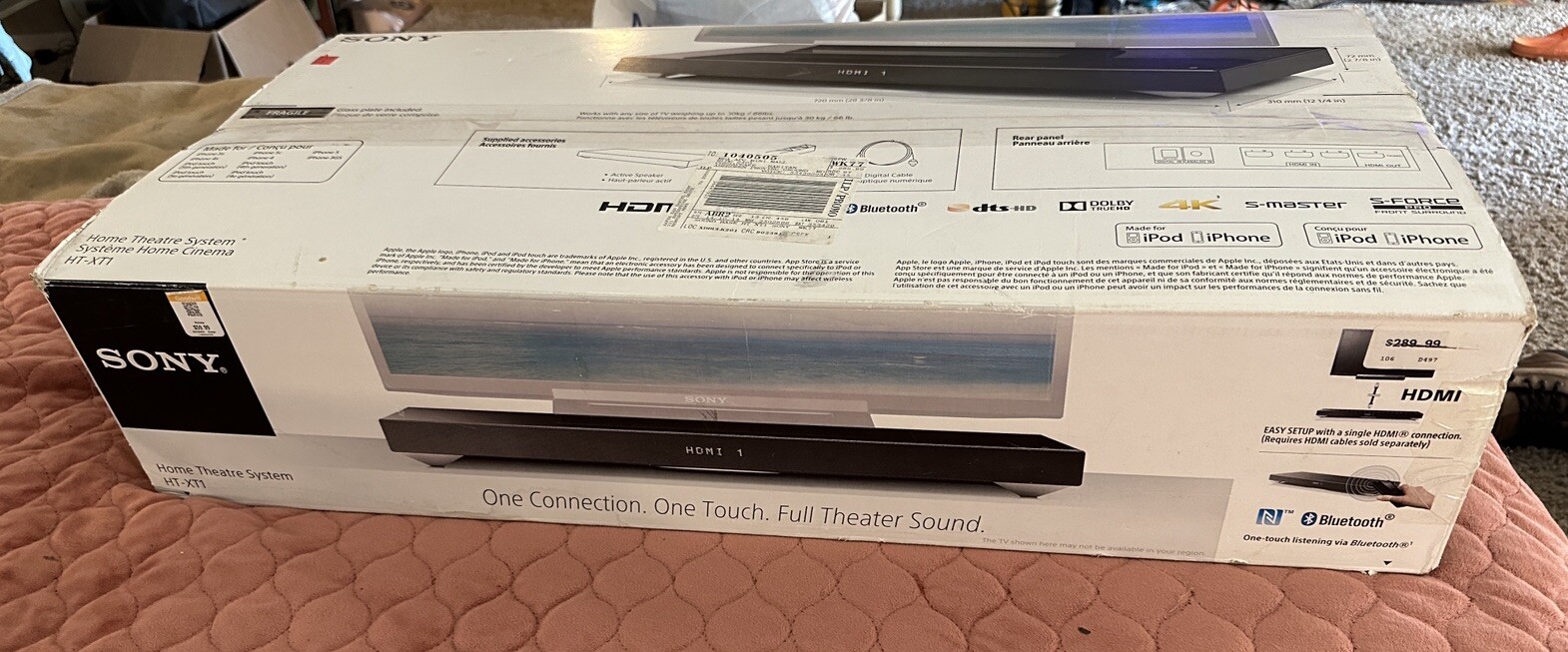 NEVER USED Sony HTXT1HDMI Bluetooth Home Theater Sound System