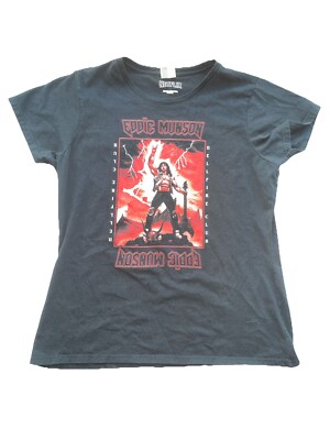 Mens Stranger Things Rockstar From Hellfire Club Eddie Munson T-Shirt Large