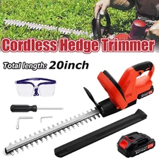 Cordless Hedge Trimmer 21V Rechargeable 4.0Ah Battery & Charger Trimmer Garden