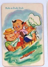 Vtg E.E Fairchild Rochester NY Old Maid Replacement Pair "Rub a Dub" Nice Art