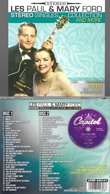 LES PAUL & MARY FORD-STEREO SINGLES COLLECTION-2 CDS-65 CUTS-61 STEREO DEBUTS