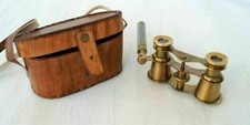 Binocular Antique Nautical Maritime Brass Handle Spyglass With Carry Case Gift