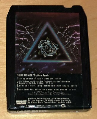 Rose Royce Strikes Again 8-Track Stereo Tape Cartridge 1978 Get up Off Your Fat