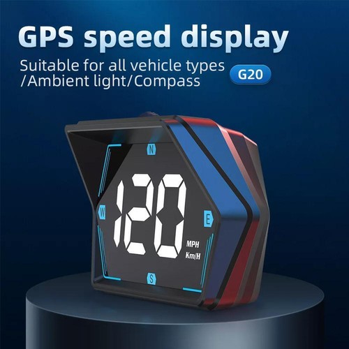 Digital Car HUD GPS Speedometer Head Up Display MPH Alarm Overspeed D6C3 W0A3 - Picture 8 of 23
