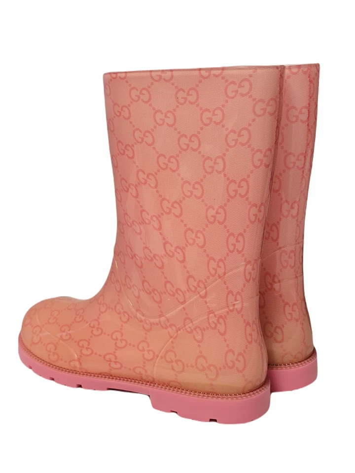 NUEVO EN CAJA Nuevas Botas de Goma Gucci Niños GG Supreme Rosa Tallas 33 EE. UU. 2 Foto 3 de 4