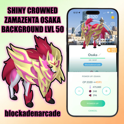   Shiny Crowned Zamazenta Osaka BG LVL 50 3 MOVES TR@DE | Pokémon G0  