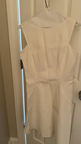 Reiss Off White Dress With seam Detail And Pockets