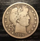 1915-S Barber Silver Half Dollar, VG+. LITY Visible! Problem Free! STC! E24