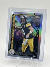 2025 Topps Chrome Football - Aaron Rodgers Refractor #255 Steelers