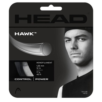 HEAD Hawk Set Tennis-Saite Unisex Erwachsene Schwarz 16GA
