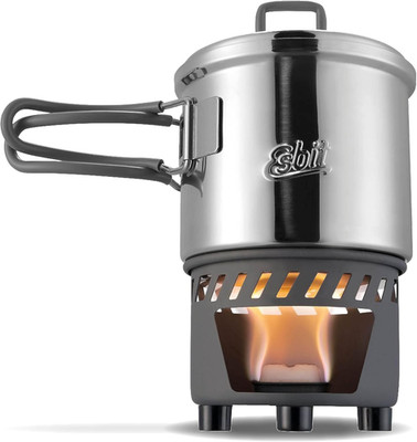Esbit Trockenbrennstoffkochset - Outdoor Camping Kocher 585 Ml Mit Edelstahl Top