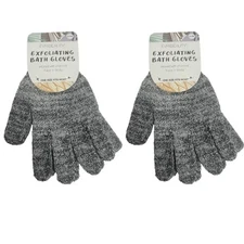 Evribeauty Bath Exfoliating Gloves Scrub - 4 Pcs (2Pairs) One Size Fits Most