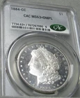 1884-CC Morgan Dollar Silver ---- CAC graded MS-63+ DMPL ---- #803C