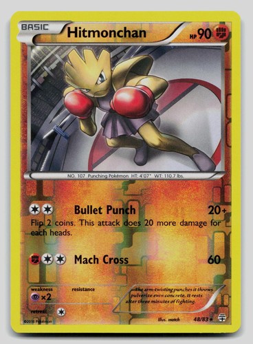 Hitmonchan 48/83 Rare Generations Pokemon Reverse Holo Lightly Played