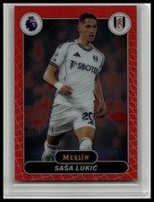 2026 Merlin Premier League Saša Lukić #100 Fulham Red Refractor #/5