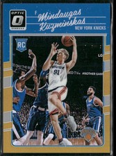 2016-17 Donruss Optic #194 Mindaugas Kuzminskas Gold Prizm #3/10